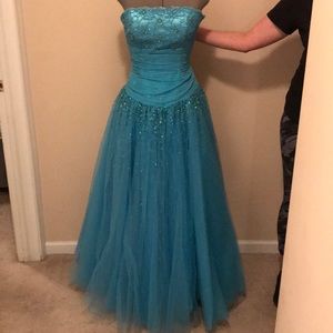 Alyce Designs Strapless Prom Dress